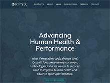 Tablet Screenshot of orpyx.com